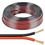 electrosmart 25m Red/Black 2x 1mm 2x 89 Strand Speaker Cable Wire for Home HiFi/Car Audio etc