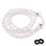 Kalevel Eyeglass Chain Holder Glasses Strap Eyeglass Chains and Cords for Women (White)