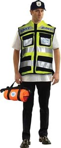 Dress Up America EMT Costume for Adults - Authentic Hatzolah Paramedic Costume for Men - Vest and Cap Included