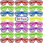 PREXTEX Mega Pack 50 Pairs of Kids Plastic Shutter Shades Glasses Shades Sunglasses Eyewear Party Favors and Party Props Assorted Colors last day of school gifts for kids