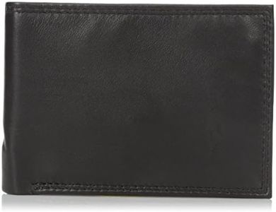 Buxton Men's Emblem Double Id Billfold Wallet, Black, One Size