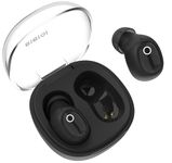 Eleror T1 Wireless Earbuds for Small Ears with Premium Sound, Bluetooth Black Earbuds for Women and Men,Mini Earphones for Small Canals with Mic,Crystal design with Sweatproof, Long Battery, Loud Bass