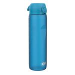 Ion8 1 Litre Water Bottle, Leak Proof, Flip Lid, Carry Handle, Rapid Liquid Flow, Dishwasher Safe, BPA Free, Soft Touch Contoured Grip, Ideal for Sports and Gym, Carbon Neutral Recyclon, 32 oz, Blue