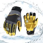 Vgo 1Pair -20℃/-4°F Winter Mechanic Gloves,Cold Weather Waterproof Medium Duty Safety Work Gloves,Cold Storage or Freezer Use,w/3M Thinsulate Lining(L,Gray,CA7724FLWP)