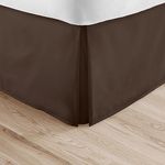 Linen Market Pleated Bed Skirt Dust Ruffle, Microfiber, Chocolate, Twin