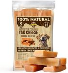 Tibetan Dog Chew Yak Cheese Sticks (5 Large Chews) - Natural Handmade Treats for Large Dogs, Long-Lasting, Easy to Digest with No Additives, Rawhide, Grains, or Gluten, Perfect for Aggressive Chewers