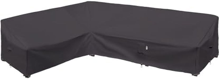 Flexiyard Heavy Duty Outdoor Sectional Sofa Cover, 90"X120" Waterproof 600D Patio Sectional Couch Cover, Lawn Patio Furniture Cover (Storm Grey, L-Shaped-Left Facing-90 x120)