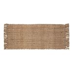 THE BEER VALLEY Hand Woven Jute Runner Rug, 2.5'x8' - Natural, Reversible Farmhouse Rugs for Hallway, Kitchen, Living Room - 30x96 Inches