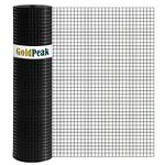 GoldPeak Black Hardware Cloth - 36in. x 50ft. 1/2 inch Mesh 19 Gauge - Vinyl Coated Wire Mesh Roll Garden Fence Chicken Coop Cover Wire Fencing