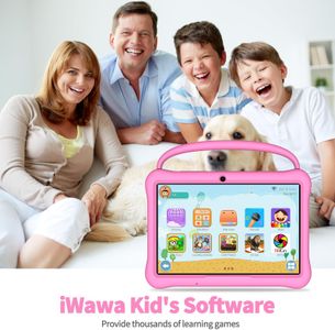 VASOUN 10-Inch Kids Tablet – Pink, Child-Friendly Android Device