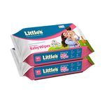 Little's Soft Cleansing Baby Wipes | 80 Wipes x 2 - 160 Wipes | Extra Thick & Moist Wet Wipes for Baby's | Prevents Rashes & Redness with Goodness of Aloe Vera, Vitamin E & Jojoba Oil