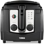 Tower T17002 Deep Fat Fryer with Adjustable Thermostat, 3L, 2300W, Black