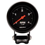 Auto Meter 2890 Z-Series Black 2-5/8-Inch 4000 RPM Mini Tach/Low-Rev Tachometer