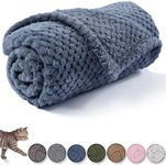 Dog Blanket or Cat Blanket or Pet Blanket, Warm Soft Fuzzy Blankets for Puppy, Small, Medium, Large Dogs or Kitten, Cats, Plush Fleece Throws for Bed, Couch, Sofa, Travel (M/32" x 40", Blue)