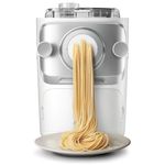 Philips Pasta Machine Series 7000 - ProExtrude Technology, Fully Automatic, Perfect Mixing Technology, 6 Moulding Discs, White (HR2660/00)