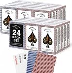 Regal Games [24 Decks] Rockets Bulk Playing Cards Set for Adults & Professionals - Poker Size Standard Decks for Blackjack, Poker, Canasta, Euchre - 310 GSM Linen Finish - Fun & Travel Playing Cards