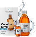 Highest Purity Colloidal Silver 300mL ● 40 PPM ● Free Spray to Fill ● Superior Concentration, Smaller Particles, Better Results ● Certified by 3 Independent Laboratories ● Institut Katharos