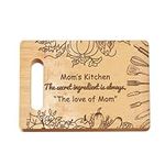 FREEBLOSS Wooden Chopping Board Cutting Board Gift for Mom Engraved Cutting Board with Warming Words Kitchen Cutting Board Gift for House Warming Couple Friends 28x21.5cm