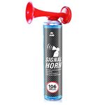 1x AABCOOLING Signal Horn 106 dB(A) Non-flammable Product-Up to 320 Short Sound Signals, Foghorn, Stadium Horn, Siren Horn, Long Lasting Party Air Horn, Sport Accessory, Hand Held Horn Boat Safety