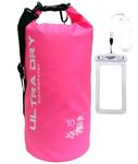 Premium Waterproof Bag, Sack with phone dry bag and long adjustable Shoulder Strap Included, Perfect for Kayaking/Boating/Canoeing/Fishing/Rafting/Camping/Kayaking (Pink, 10 L)