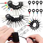 Vignee Terminal Removal Tool kit,60pcs Pins Terminals Removal Tools for Car Pin Extractor Electrical Wiring Crimp Connectors Key Extractor Connector Depinning Tool Set