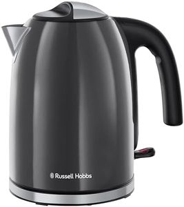 Russell Hobbs Colours Plus Grey Kettle, RHK2041STG, 1.7l Capacity, Perfect Pour, 360° Base with Cord Storage, 2400W, Grey