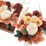 Ling's Moment Terracotta Artificial Flowers Greenery Grand Box Set, Amber Fake Flower for DIY Wedding Bridal Bouquet, Centerpieces Decor, Floral Arrangement Decor, etc.