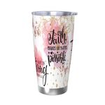 Christian Gifts for Women,Faith Affirmation Stainless Steel Coffee Tumbler Mug Water Bottle for Mother Day Mom Wife Jesus Religious Gift 20oz