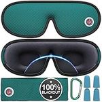 Medi Grade 100% Blackout Eye Mask for Sleeping - Breathable 3D Sleep Mask for Women/Men with Light Blocking Technology, Deep Sleep Guarantee - Comes with Sleeping Mask, 4x Ear Plugs for Sleeping & Bag