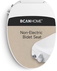 BCANHOME Bidet Toilet Seat, Non Electric Elongated Bidet Seat with Adjustable Water Pressure, Leak Resistant Waterway Design, Easy Install Toilet Seat Replacement for Bathroom Upgrade