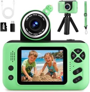 Makolle Kids Camera, Birthday Gifts for Boys and Girls Age 3-8,Video Recorder for Kids 8-12,Childrens Digital Camcorder for vlogging Portable Kids Selfie Camera with 32GB SD Card Green