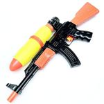 Kids' Tactical Water Blaster for Outdoor Play - Military-Inspired Design, High Capacity Tank, Adjustable Stock, Ideal for Garden and Backyard Fun, Black and Orange (AK47#S)