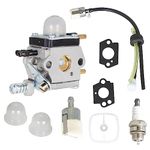 ALL-CARB Carburetor Fits for Mantis Tiller 7222 7225 SV-5C/2 C1U-K82 A021001090 with Fuel Line Kit