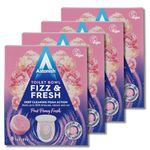 Astonish Toilet Cleaning Foam Action Tabs - Pink Peony Scent, Pack of 4 x 8 Tablets - Powerful and Effortless Toilet Bowl Cleaning with Refreshing Pink Peony Fragrance for Long-Lasting Freshness