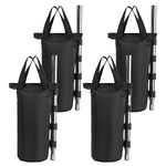 YELAIYEHAO Grade Heavy Duty Double-Stitched Weights Bag, Leg Weights for Pop up Canopy Tent Weighted Feet Bag Sand Bag outdoor bag Black (4 PCS Round-7.6X20 INCH, Black)