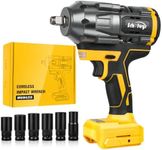 Cordless Impact Wrench 1/2 inch for DeWalt 20v Battery, Impact Wrench 740Ft-lbs(1000N.m) High Torque Brushless Electric Impact Gun, Power Impact Driver with 3-Mode Speed, LED Work Light(no Battery)
