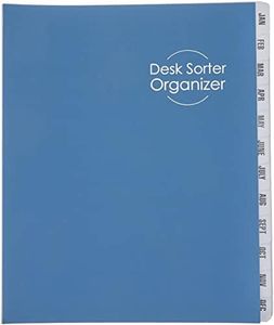 Smead Desk File/Sorter, Monthly (Jan-Dec), 12 Dividers, Letter Size, Dark Blue (89286)