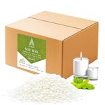 Auroh Soy Wax for Candle Making - 5KG Natural SOYA Pellets - Vegan, Unscented & Zero Additives - Premium Candle Wax for Making Candles, Wax Melts & Tarts