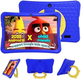 DigiLand Kids Tablet 10.1 inch,Android 15 Tablets,6GB RAM+64GB ROM (Expand to TF) Parental Control,Kids Software Pre-Installed,Dual Camera 2MP+5MP,Android Learning Tablet with Proof Case(Blue)