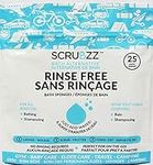 Scrubzz Disposable NO RINSE Bathing Wipes- 25 Pack Canada- All-in-1 Single Use Shower Wipes, Simply Dampen, Lather, and Dry Without Shampoo or Rinsing **** We are the ONLY CANADIAN DISTRIBUTOR for SCRUBZZ ***