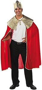 Fun Express - Red Adult Wisemen Cape with Crown for Christmas - Apparel Accessories - Costumes - Kids - Unisex Costumes - Christmas - 2 Pieces