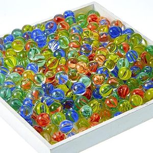 500 Pieces Color Mixing Glass Marbles 0.56 Inch Cat Eyes Marbles Solid Glass Colorful Marbles Round DIY Marble Bulk for Kids Slingshot Home Decoration Chinese Checkers Game