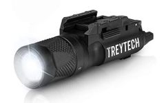 TREYTECH Blizzard 1000 Lumen (W Strobe) Full Metal Pistol Light (Batteries Included) - 100% Aerospace Aluminum Tactical Flashlight with Strobe and Rail Lock Mount.