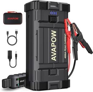 AVAPOW Car Jump Starter, 4000A Peak Battery Jump Starter (for All Gas or Up to 10L Diesel), Portable Battery Booster Power Pack, 12V Auto Jump Box with LED Light, USB Quick Charge 3.0