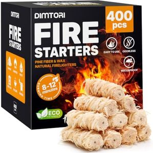 DIMTORI 400 pcs Fire Starter - Natural Fire Starters for Campfires, Fire Pit, Pizza Oven, Fireplace, Smoker, BBQ, Pellet Stove & Wood - Fire Starters for Grill, Charcoal Starter