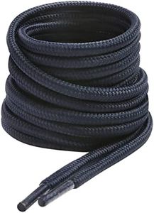 47" Navy Blue Round Boots Shoe Laces, 5/32" Thick for Boot& Work Shoe(2 Pairs-120CM)