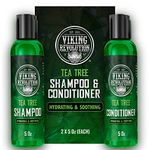 Viking Revolution Tea Tree Shampoo Men + Conditioner 5 fl oz (150ml) - Mens Shampoo W/Tea Tree Oil - Tea Tree Shampoo And Conditioner