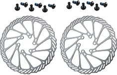 160mm Disc Brake Rotor 6 Bolts CYSKY Stainless Steel Bike Disc Brake Rotor for Most Bicycle Road Bike Mountain Bike BMX MTB (Include 6 Screws, Black)