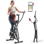 Sunny Health & Fitness Smart Air Walk Cross Trainer Elliptical Machine Glider w/Performance LCD Monitor, Low-Impact, 30 Inch Stride and Exclusive SunnyFit App Bluetooth Connectivity - SF-E902SMART