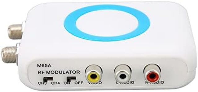 M65A‑NTSC RF Modulator, NTSC TV Link Modulator AV to RF Converter, VHF Demodulator Converter with Output Channel Selectable, for CATV System